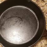 seasoned cast iron pan