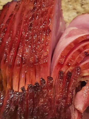 cherry glazed spiral sliced ham