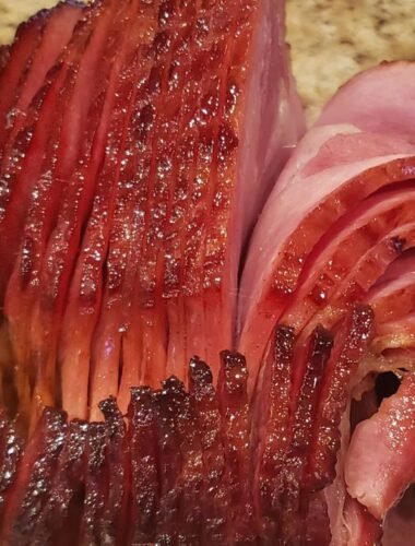 cherry glazed spiral sliced ham