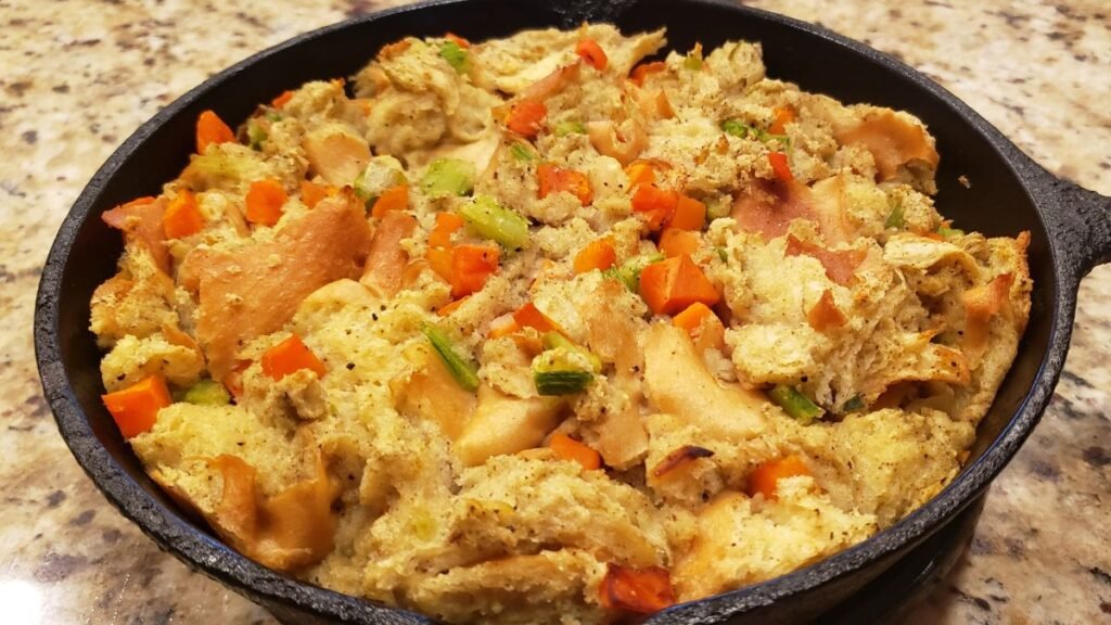 french bread dressing in cast iron