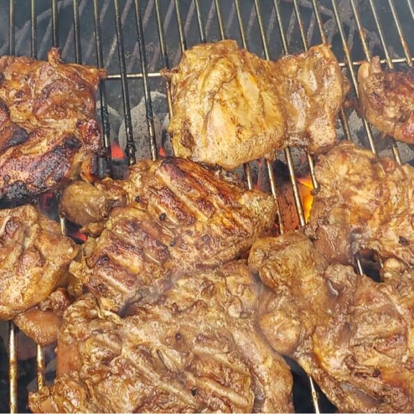 Jerk Chicken Grilling 2