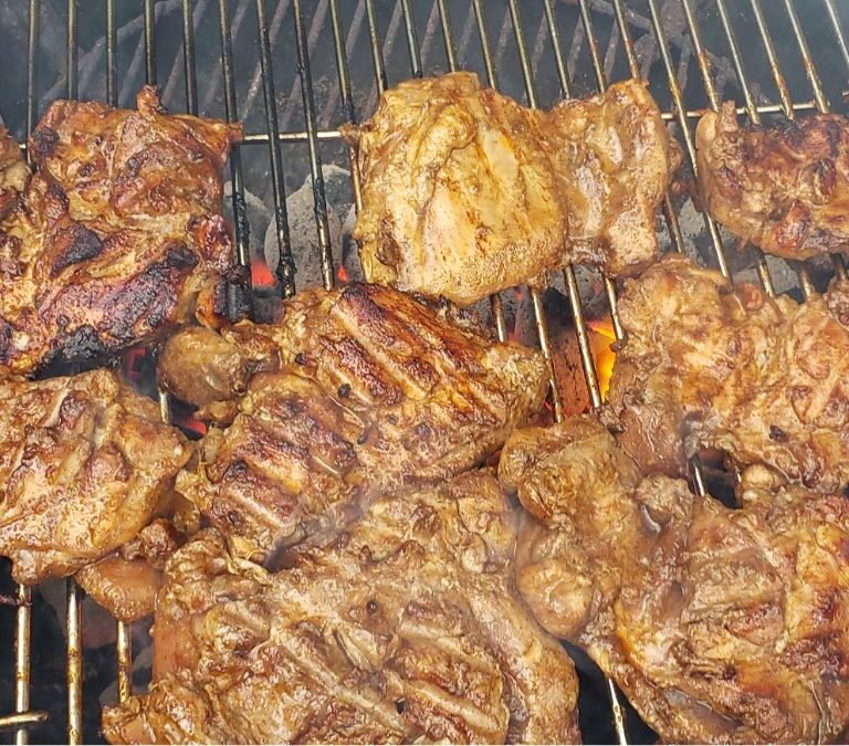 Jerk Chicken Grilling 2