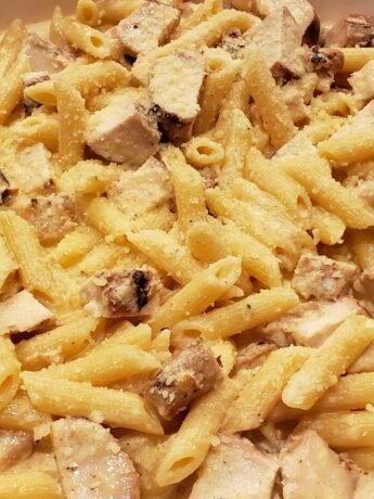 grilled chicken penne alfredo