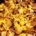 skillet ham hash with cheese