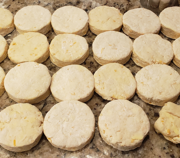 garlic and cheddar cheese biscuit dough